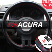 38cm 15 Steering Wheel Cover Faux Leather For Acura Red Black Newest