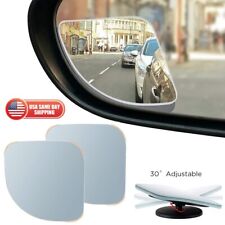 2x Car Fan Shape Convex Rear View Mirror Blind Spot Wide Angle Auxiliary Adjust