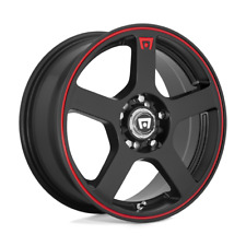 Motegi Mr116 Fs5 17x7 4x1004x114.3 40mm Matte Black Red Racing Stripe Wheel