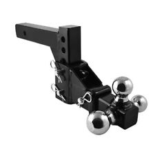 Hd 3 Ball Adjustable Drop-turn Trailer Tow 2 Hitch Mount Towing Truck Solid