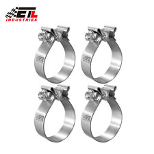 4pcs 2.5 T304 Stainless Steel Narrow Band Muffler Exhaust Pipe Clamp Sleeves