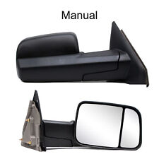 Manual Pair Towing Mirrors For 2003-2008 Dodge Ram 150025003500 Lh Rh Black