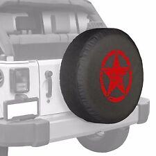 35 Boomerang Distressed Star Rigid Tire Cover Fits Jeep Wrangler Jk - Red