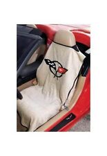 1997-2004 Chevrolet Corvette C5 Tan Seat Towel Armour Cover Flag Logo New