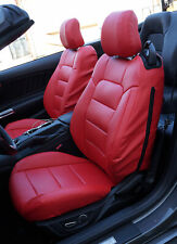 For Ford Mustang 2015-23 Red Iggee S.leather Custom Fit Made 2 Front Seat Covers