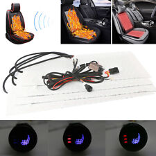 4 Pads Carbon Fiber Car Heated Seat Heater Kit Wround Switch 3 Level Cushion