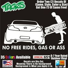No Free Rides V2 Funny Diecut Vinyl Window Decal Sticker Car Truck Suv Jdm