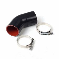 2 Inch 51 Mm Id 45 Degree Silicone Coupler Hose Pipe Black Red T-clamp