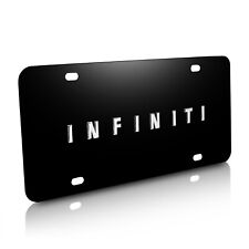 Infiniti 3d Chrome Metal Nameplate Black Stainless Steel License Plate