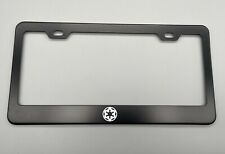 Laser Engraved Star Wars Black Stainless Steel License Plate Frame