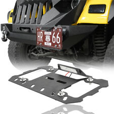 License Plate Relocation Bracket Holder Kit For Jeep Wrangler Yj Tj Jk Jl 55-24