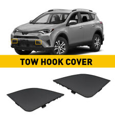 2x Front Bumper Tow Hook Eye Cover Cap Fit For Toyota Rav4 2016-2018 Left Right