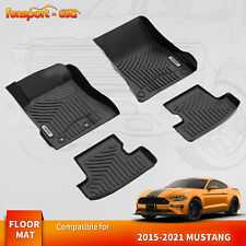 Custom Car Floor Mats Liners 3d Molded For Ford Mustang 2015-2021 All-weather