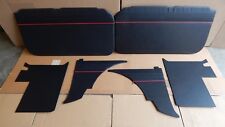 New 6 Piece Interior Panel Set With Door Panels Mgb 1965-1967 Black W Red Pipe