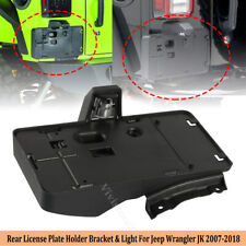 Rear License Plate Holder Bracket With Lamp For 2007 - 2018 Jeep Wrangler Jk Jku