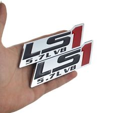 2x Ls1 5.7l V8 Engine Emblems Badge Nameplate 3d Sticker Logo Red