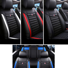Universal Car Seat Cover 5 Seats Full Set Luxury Leather Front Rear Back Cushion