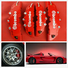 4pcs Front Rear Universal Red 3d Style Car Disc Brake Caliper Covers
