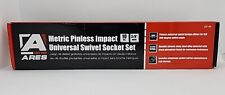 Ares 25148-10-piece Metric Pinless Universal Swivel Impact Socket Set 8211 38