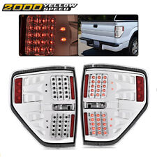 Chrome Lens Clear Housing Led Tail Light Brake Lamps Fit For 2009-2014 Ford F150