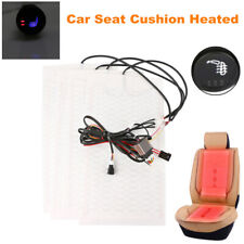 4ps Carbon Fiber Car Heated Seat Heater Pads Kit With Switch 3 Level Universal