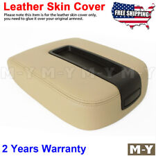 Fits 07-13 Chevy Tahoe Suburban Yukon Leather Console Lid Armrest Cover Tan