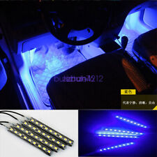 4x Blue Car Interior Under Dashseats Lighting Strip 6 Inches Led Accent Light