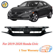 Front Bumper Grille Glossy Black For 2019-2020 Honda Civic