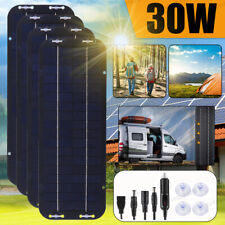 Lot 30w Solar Panel Kit 12v Trickle Battery Charger Maintainer For Boat Rv Car