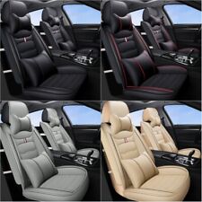 For Honda Pilot Car Seat Covers Full Set Pu Leather Front Rear Back Cushion