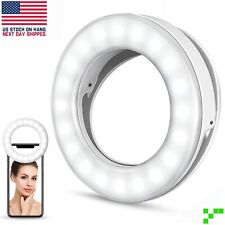 Phone Ring Light Usb Rechargeable Clip-on Selfie 40 Led 20 Cool 20 Warm Portable