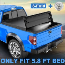 Tri-fold Tonneau Cover For 2009-2022 Dodge Ram 1500 Truck 5.8ft Bed Waterproof