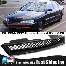 Front Hood Grille Grill Fit 1994-1997 Honda Accord Dx Lx Ex T-r Type Mesh Black