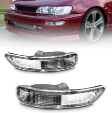 For 1993-1997 Toyota Corolla Front Bumper Light Lamp Set Leftright Clear Chrome
