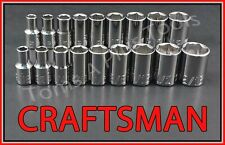 Craftsman Hand Tools 18pc Short 14 Sae Metric Mm 6pt Ratchet Wrench Socket Set