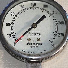 Vintage Sears Compression Tester Mpn 244.2119 0 - 300 Psi
