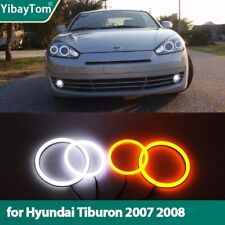 Cotton Light Halo Rings Drl Led Angel Eyes For Hyundai Tiburon 2007-2008 Gk Fl2