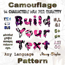 Camouflage Build Your Text Sticker - Camouflage Custom Text Decal