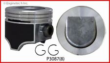 Set Of 8 D Shaped Dish Top Hypereutectic Pistons For 85-90 Gm 5.0l307 Vin Y9