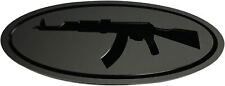 Custom Oval Front Grilletailgate Ak47 Gun Ar Emblem Badge For Ford F150 250 350