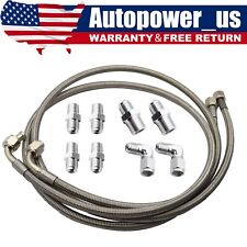Ss Braided Transmission Cooler Hose Lines Fit For Th350 700r4 Th400 52 Length