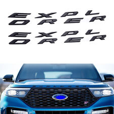 2 Set Gloss Black Hood Letters Emblem For Ford Explorer Sport Decals 2011-2020