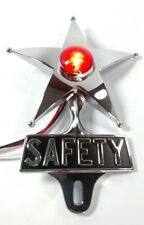 Safety Star License Plate Topper - Dual Function Red Led Vtg Car Accessory