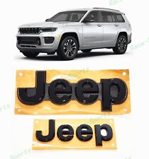 2021 Jeep Grand Cherokee Lwl Front Rear Jeep Nameplate Emblem Gloss Black