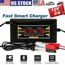 12v 6a Car Battery Charger Maintainer Auto Trickle Rv For Truck Motorcycle Atv