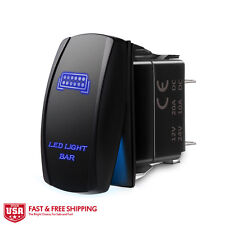 Mictuning Blue Led Light Bar Laser Rocker Switch On Off Led Light 20a 12v 5pin