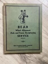 Bear Manufacturing Wheel Alignment Axle And Frame Straightening Service Manual