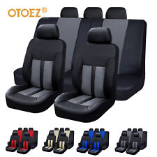 Universal Leather Car Seat Covers Full Set Interior Cushion Protector Waterproof