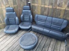 1984-1994 Jeep Cherokee Xj Black Charcoal Cloth Seat Limited Set Leather Package