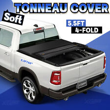 5.5ft 66 Bed Soft Quad 4-fold Tonneau Cover For 2009-2024 Ford F-150 Truck Pvc